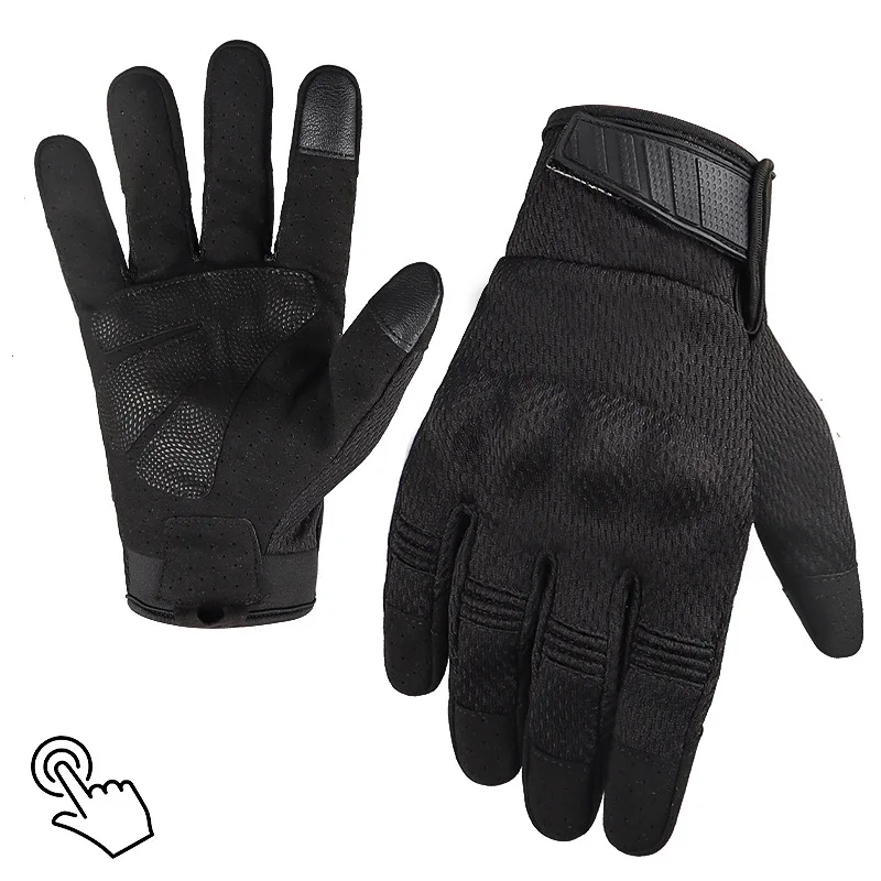 قفازات تكتيكية كاملة الأصابع بشاشة تعمل باللمس للرجال، قفازات نسائية متوافقة مع الرماية القتالية والصيد والرياضات الخارجية