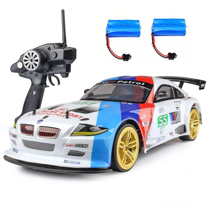 Voiture RC Drift 1:24 – 4WD 30 Km/h – Pneus Course Et Drift – Lumières LED – Cadeau Enfant 3-8 Ans