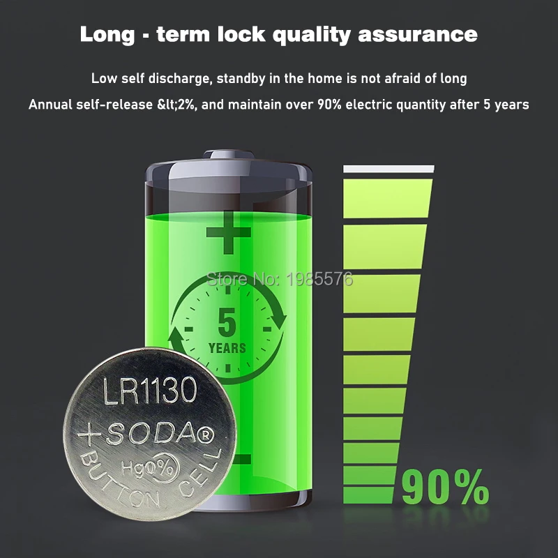 بطاريات قلوية 1.55 فولت AG10 L1131 389 189 LR54 LR1130 ، زر خلية للساعات ، الحاسبة ، الكمبيوتر ، 20 قطعة
