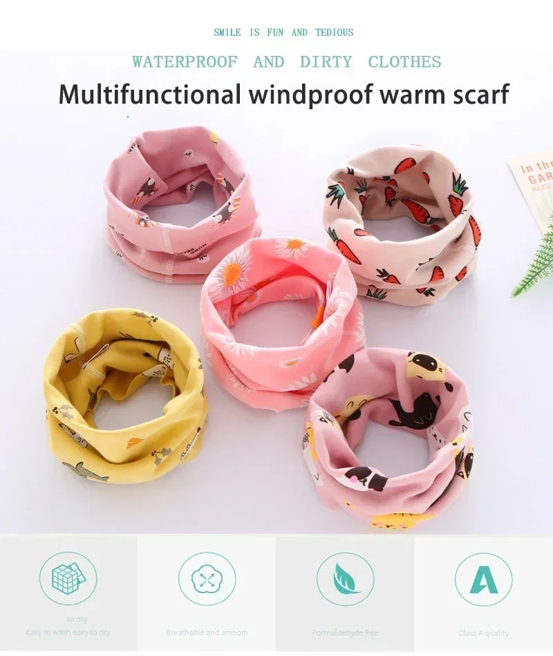 Description Picture 2 of itemWinter Children Warmer Neck Scarf for Kids Boys Girls Neckerchief Cute Baby Cartoon Scarf Soft Neck Collar Children´s Scarves