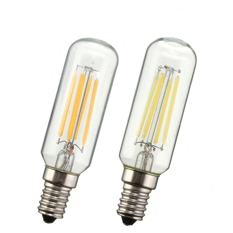 E14 LED 쿠커 T25 후드 추출기 팬 전구, 12W 8W 4W 쿨/웜 화이트 라이트 E14 220v 소형 나사 교체 20w 40w 60w 할로겐 램프 