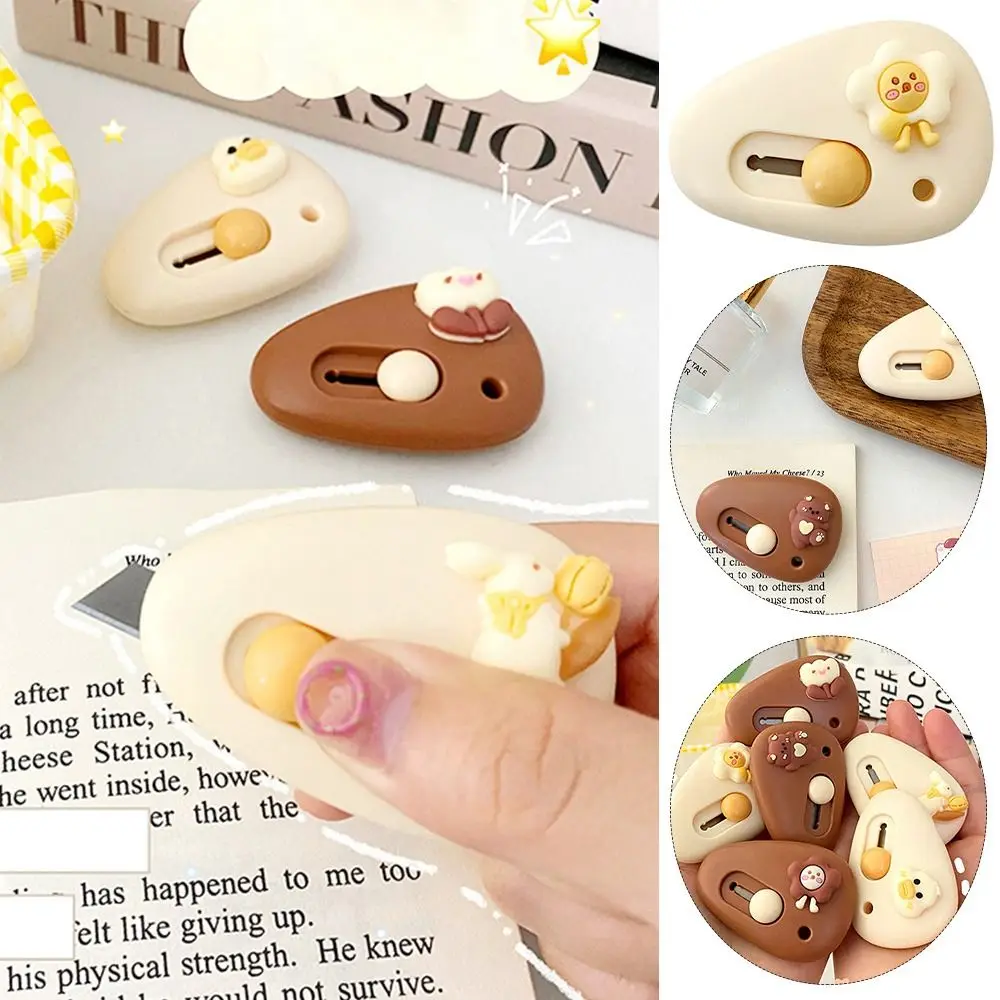 High-quality Retractable Paper Cutting Cutter Cartoon Mini Carton Opener Portable Letter Opener