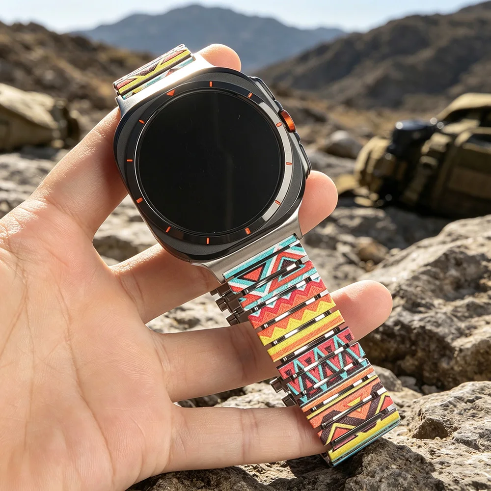 For Samsung Galaxy Watch 8 9 Classic Multi Colored Elastic Stainless Steel Strap Galaxy 8 9 40/46/47mm Strap Sports Bracelet