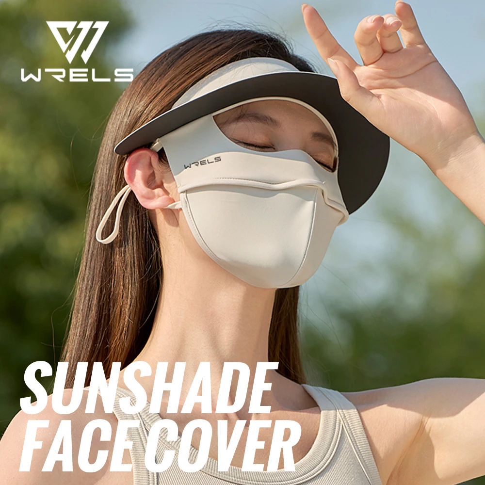 WRELS UV Protection Face Mask Reusable Breathable UPF 50+ Women Summer Face Covering Eye Protection