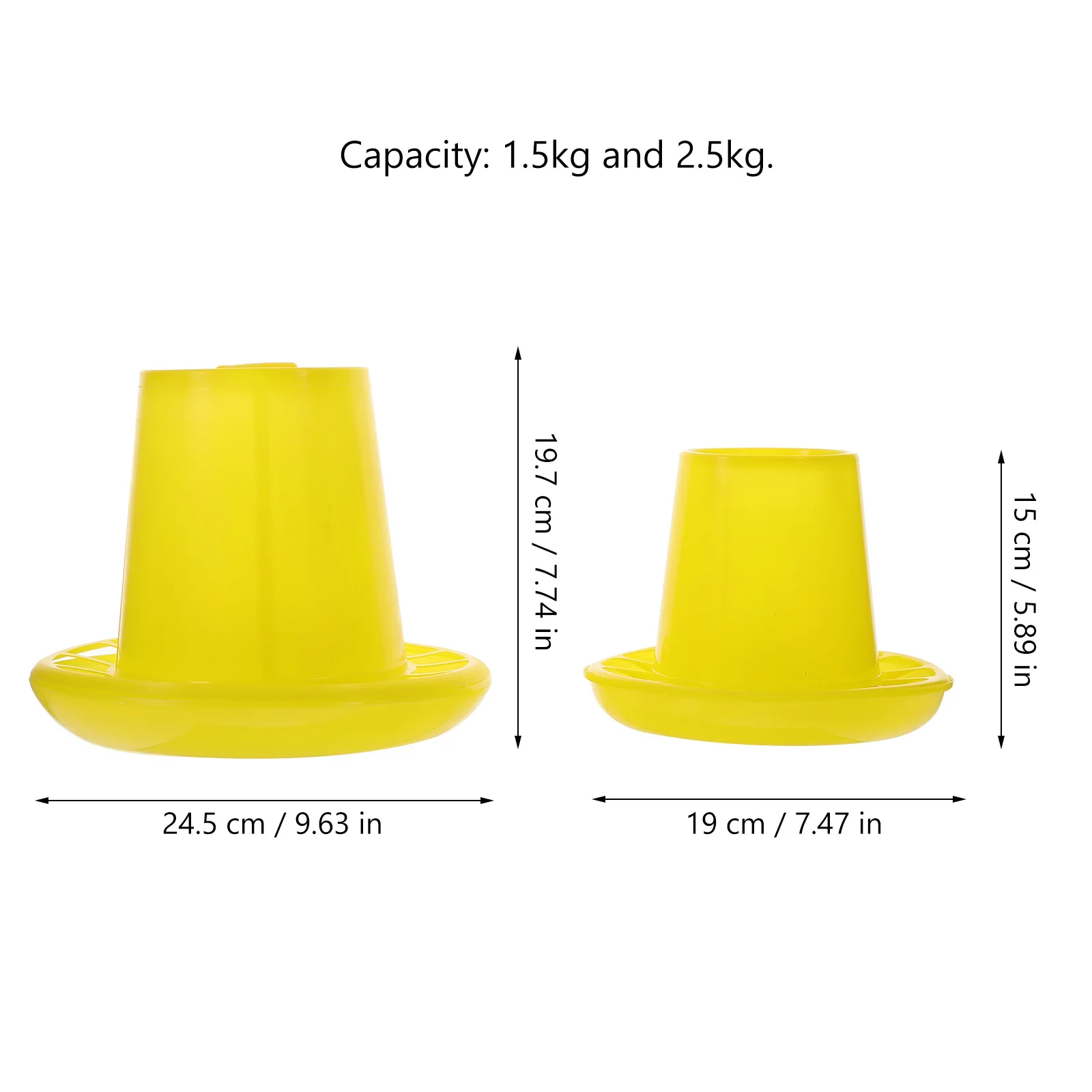 

2pcs Feeding Bucket For Chickens Durable Poultry Feeding Trough Light Multi Compartment Chicken Feeder Container Outdoor Pet