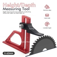 New Aluminum Alloy Height Gauge Depth Measuring Height Multi-functional Woodworking Saw Table Milling Cutter Adjustment Ruler