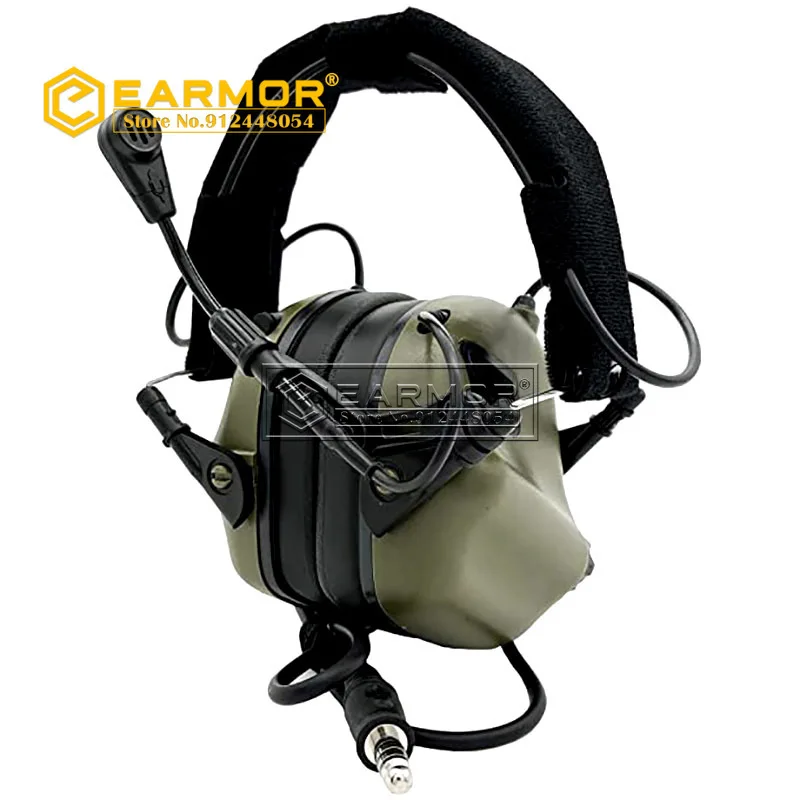 EARMOR M32 MOD4 Tactical Headset di adattatori per binario per casco Exfil Set di 6 cuffie per comunicazione tattica con cancellazione del rumore a