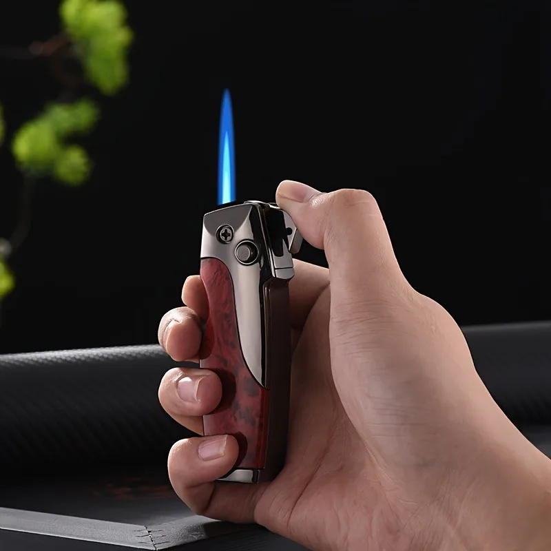 ولاعة معدنية مبتكرة، أداة تخييم خارجية، ولاعة غاز محمولة، يمكن شغل غاز البوتان (باستثناء الكيروسين) #6