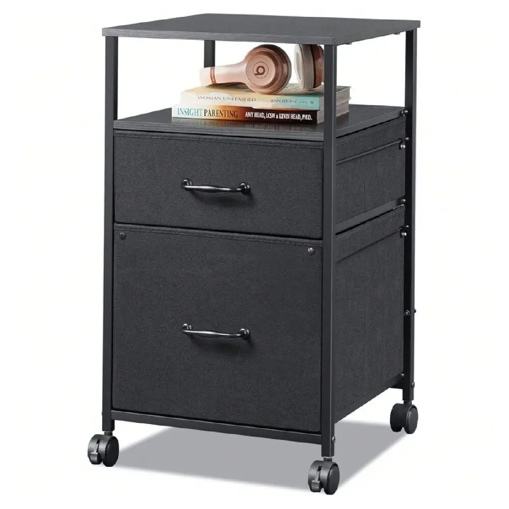 

Office Storage Cabinets And ShelvingFile Cabinet, Rolling Printer Stand With Open Storage Shelf, Fabric Vertical Filing Cabinet