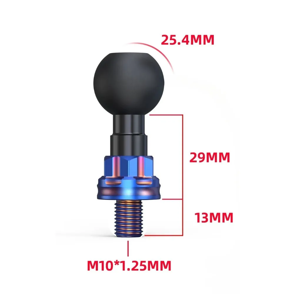Motorcycle Mirror Seat Ball Head Screw Spirit Beast for Suzuki GSX250 Mobile Navigation Bracket Holder Positive Negative Teeth