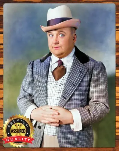 Bert Roach - Actor, Comedian - Colorized Restored - 1930's - Metal Sign