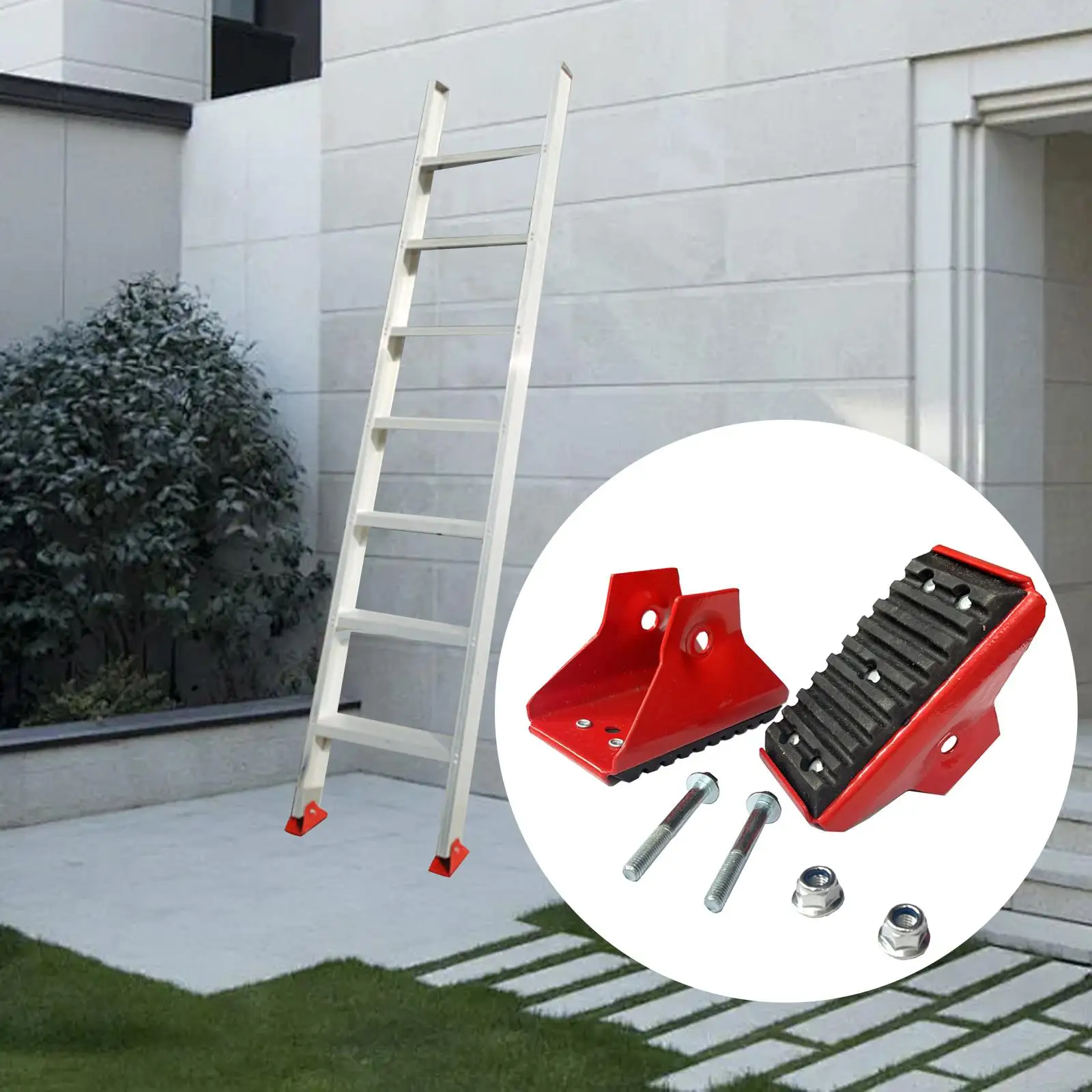 

2x Extension Ladder Shoe Set Anti Skid for DE1530-2CN DE1526-2CN