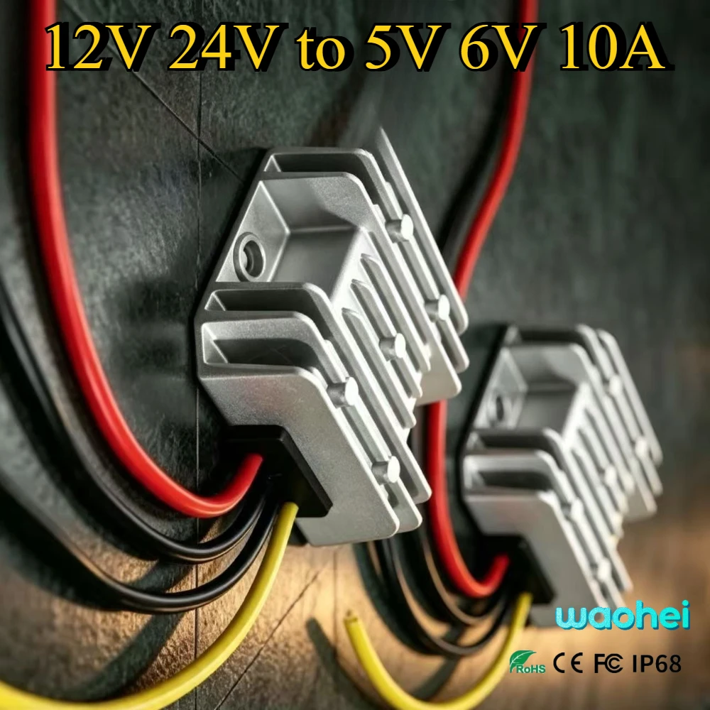 12V 24V to 5V 6V 5A 10A Buck Power Supply DC Converter Step Down 12 Volt to 5 Volt Regulator Voltage Reducer for Cars Toys CE