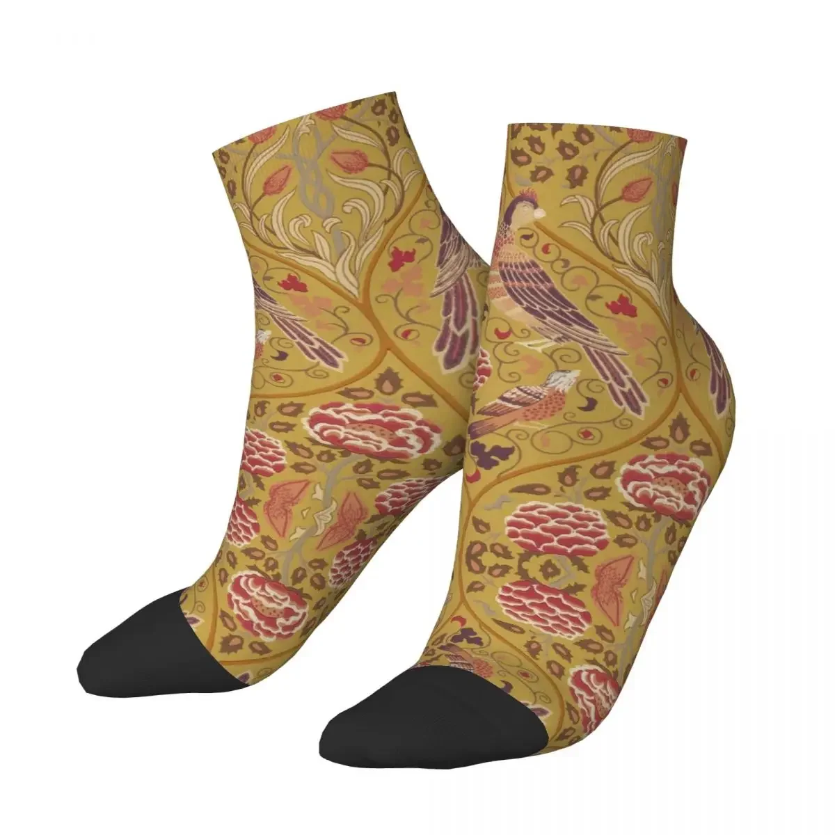 Cute Print Vintage Floral Pattern By William Morris Socks for Women Men Stretchy Summer Autumn Winter Crew Socks