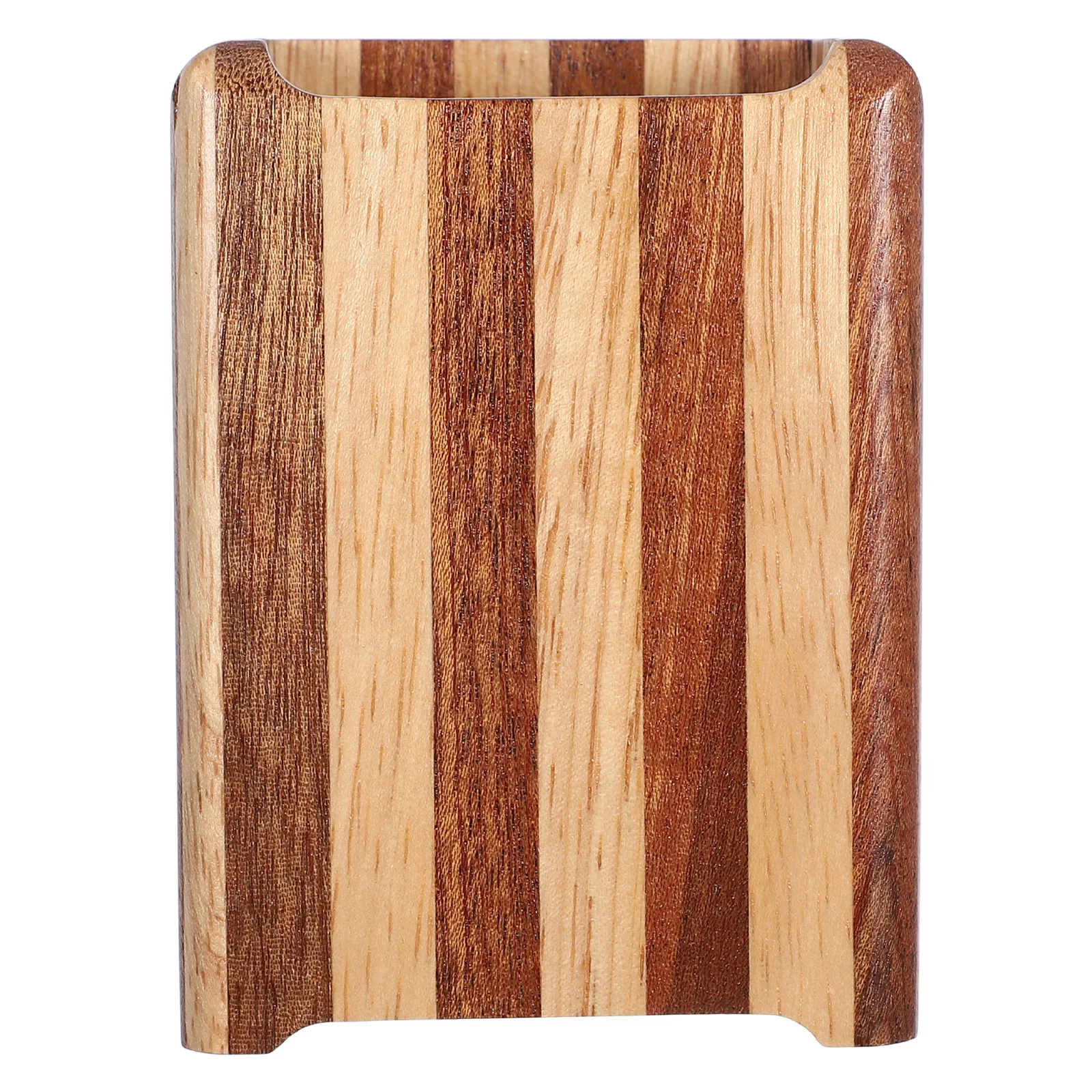 

Vintage Wooden Desk Pen Pencil Holder Stand Multifunctional Makeup Brush Storage Organizer Desktop Accessory for Office Dorm