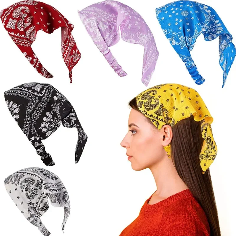 Bloemenprint Haarsjaal Bohemen Bandana Elastische haarband Driehoeksjaal Hoofddoek Dames Meisje Haaraccessoires Hoofddoek