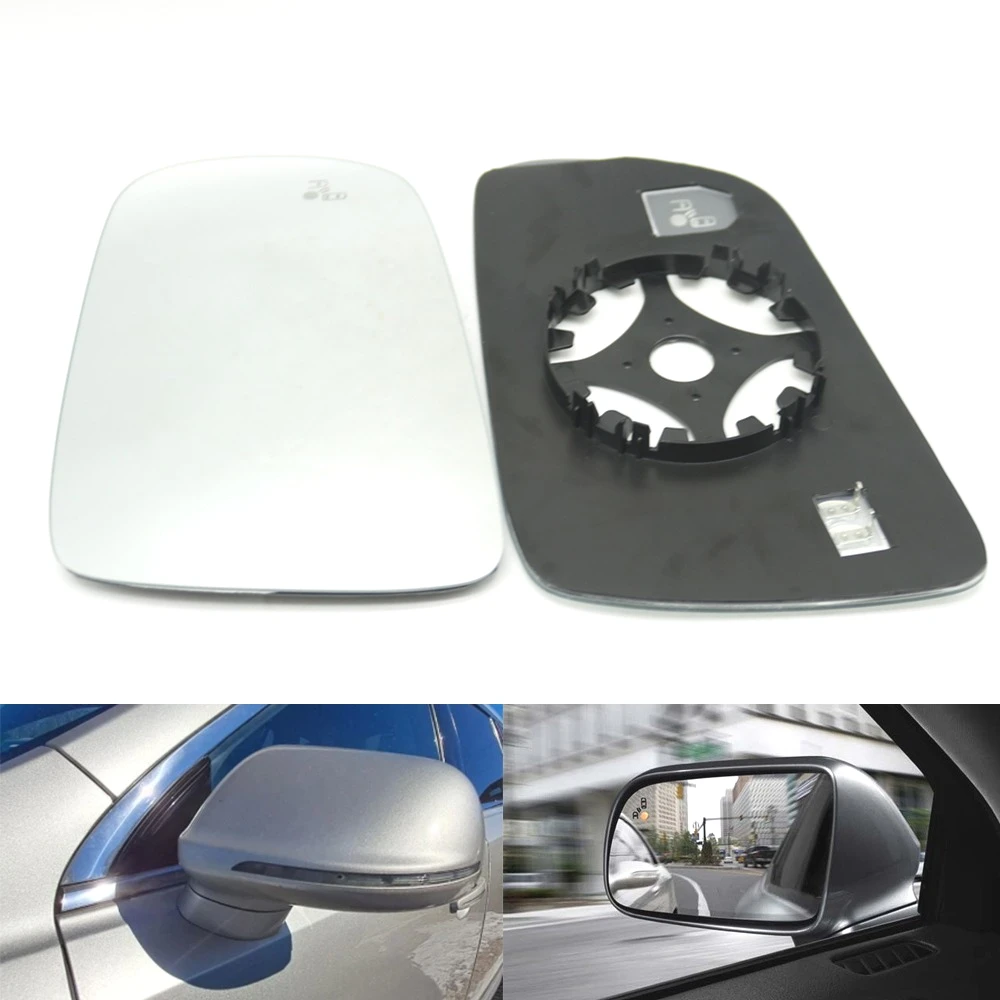 Front Left Right Exterior Side Reflective Glass Rear View Version Heated Mirrors Lens Blind Spot Mark For Lincoln MKT 2010-2019