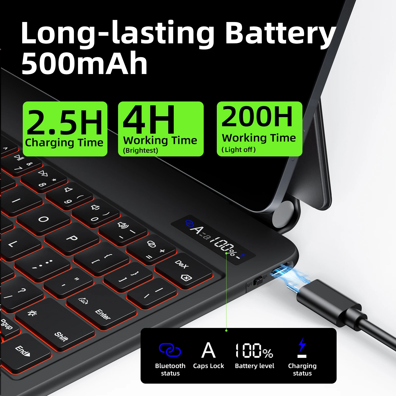 Teclado mágico para samsung galaxy tab s10 plus 12.4 polegadas s9 s10 fe 10.9 polegadas flutuante ângulo ajustável acesso com um clique para bixby