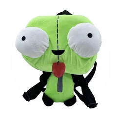 New Alien Invader Zim 3D Eyes Robot Gir Knapsack Cute Stuffed Plush Green Kawaii Plush Doll Knapsack for Gir’s Xmas Gifts