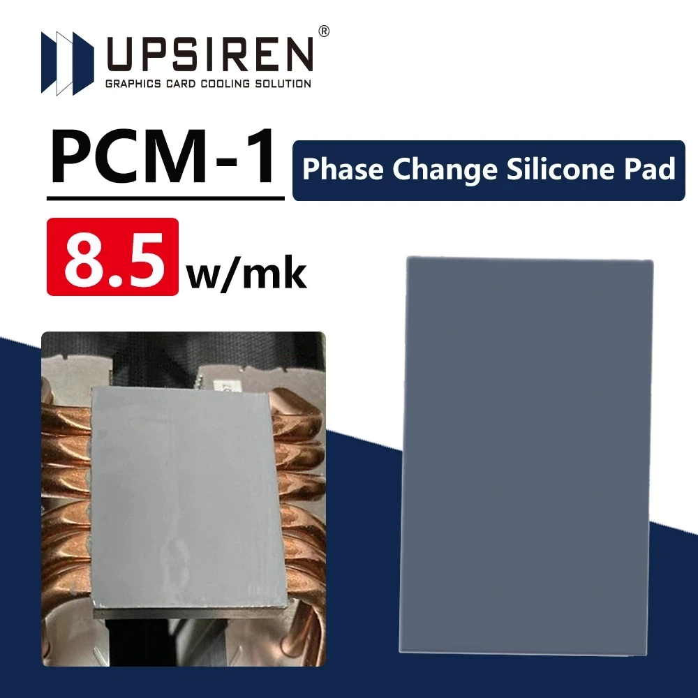UPSIREN PCM-1PCM-2 8.5W/mk Solid Silicone Grease Phase Change Silicone Pad For GPU CPU Laptop Cooling 40x60 Thermal Silicone Pad