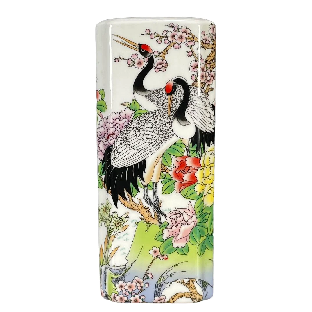 Chinese Antique Porcelain Daqing Guangxu Mark Famille Rose Fu Shou Pattern Hat Tube Brush Pot Chinese Curio Collectible