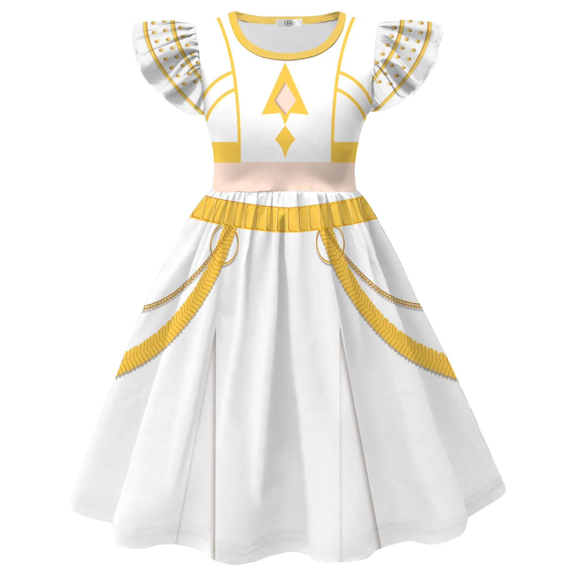 

Белое платье Rumi Zoey Mira для девочек, карнавальный костюм, детские повседневные платья, костюм для Хэллоуина и Рождества