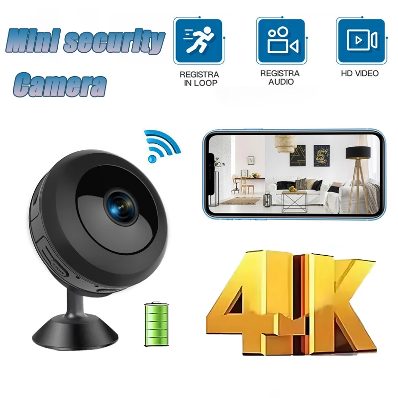 4K WiFi Smart Camera Rotatable Controllable Surveillance Auto Tracking way Audio Color Night Vision Monitor Camera 2026