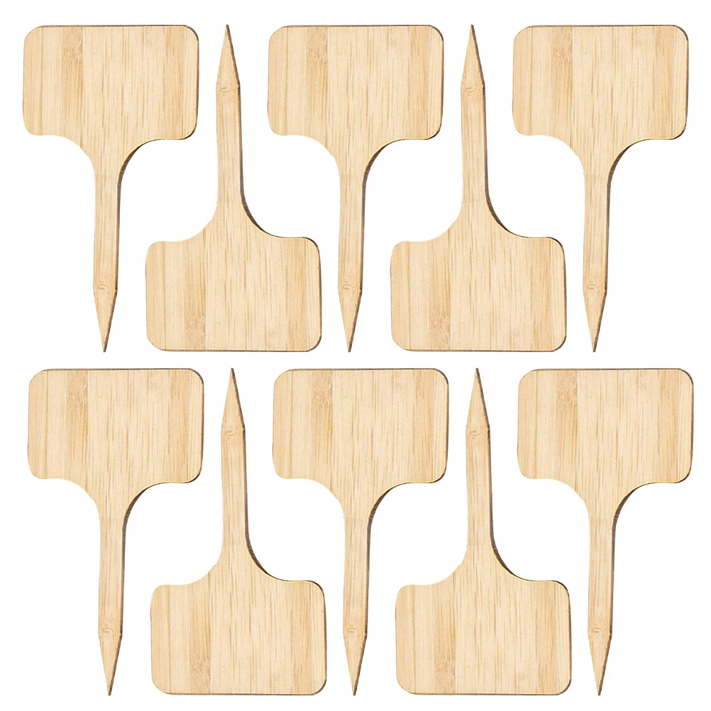 

60PCS Plant Labels Beige Wooden Tags for Nursery Pots Gardens Long Lasting Garden Supplies Plant Markers Gifts