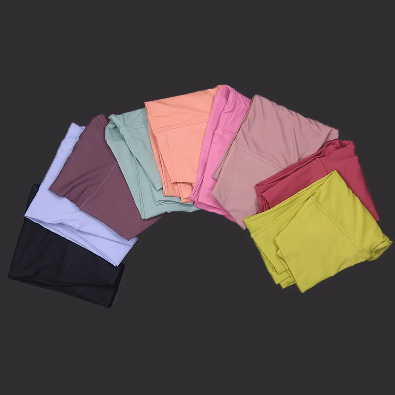 Women's Hip Up Yoga Pants Fitness Leggings Soft Naked-Feel Nylon Sport Pants Women's Athletic Tights High Waist Gym Jogging