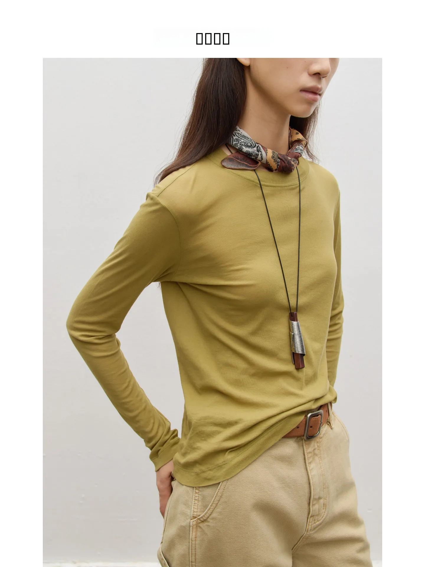 

Футболка из чистого хлопка с круглым вырезом MOORING mat Sle, женская, приталенная, для повседневной носки, ультратонкий хлопковый топ