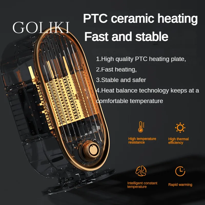 800W Desktop Portable Heater Space Heater Suitable for Home and Office Xiaomi Style Electric Heater for Warm Hands and Feet