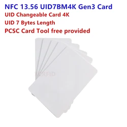 13.56mhz NFC UID7B4K  S70 0 Block Writable 7 Byte UID Changeable Rewritable Gen3 RFID Card Chinese Magic Card