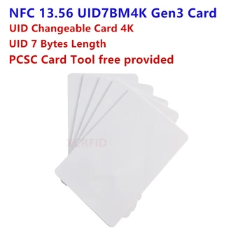 13.56mhz NFC UID7B4K S70 0 blok zapisywalny 7 bajtowy UID zmienny wielokrotnego zapisu Gen3 karta RFID chiński magiczna karta
