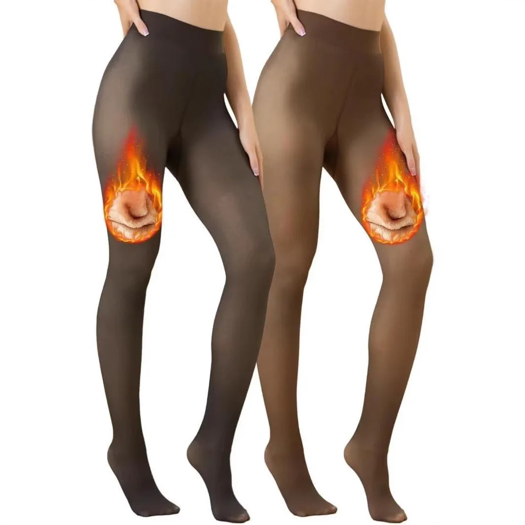 Półprzezroczyste rajstopy termiczne Rajstopy polarowe Rajstopy z podszewką do codziennego noszenia Moda zimowa