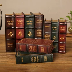 Simulation Book Storage Box Pocket Anxiety Bookshelf European Retro Fake Book Ornament Decoration Office Book Model Photo Prop