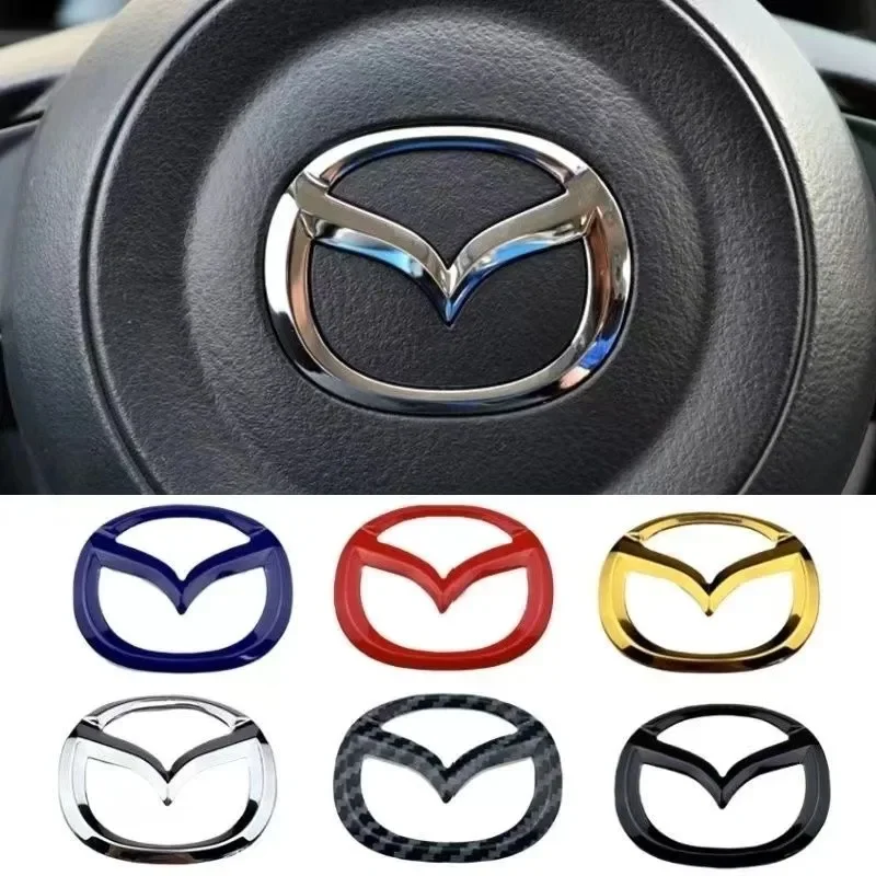 

1pcs Car Steering Wheel Front Emblem Badge Logo Sticker For Mazda 2 3 5 6 7 323 626 Rx7 Rx8 Mx3 Mx5 Axela Atenza Cx-3 Cx-4 Mps