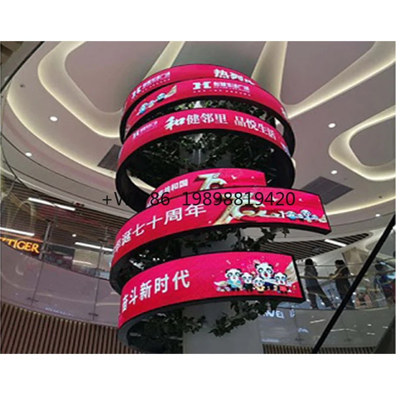 Hot Sale New Design Flexible LED Screen Display Special Shape P3.91 P2.5 P4 LED Flexible Modules Factory