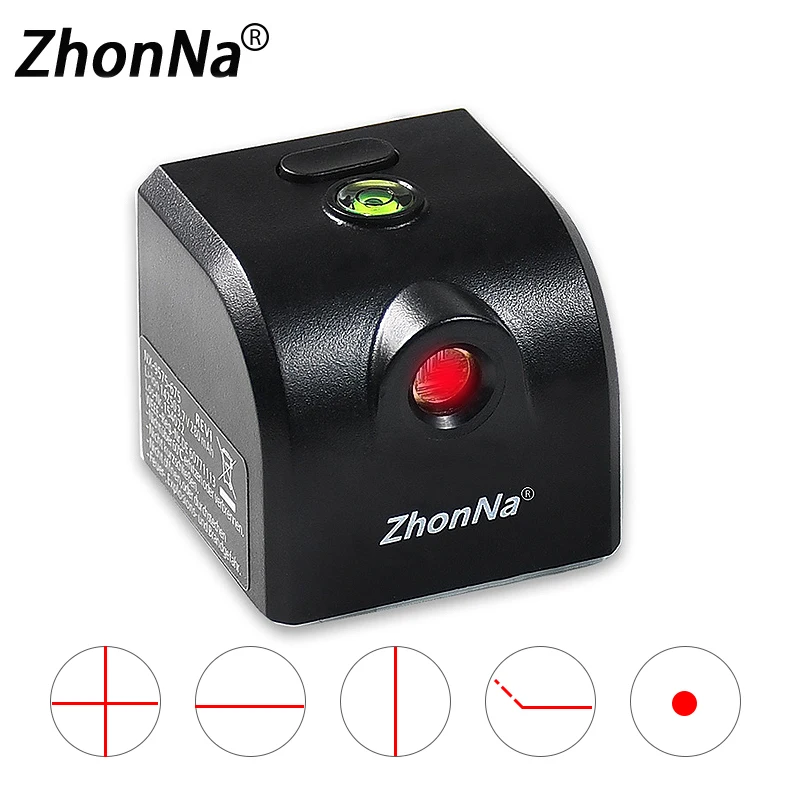 Mini Laser Level Meter Rood Licht Kruis Horizontale Lijn Verticale Lijn Kalibrator Draagbaar Met Magnetische Functionusb Opladen Ok