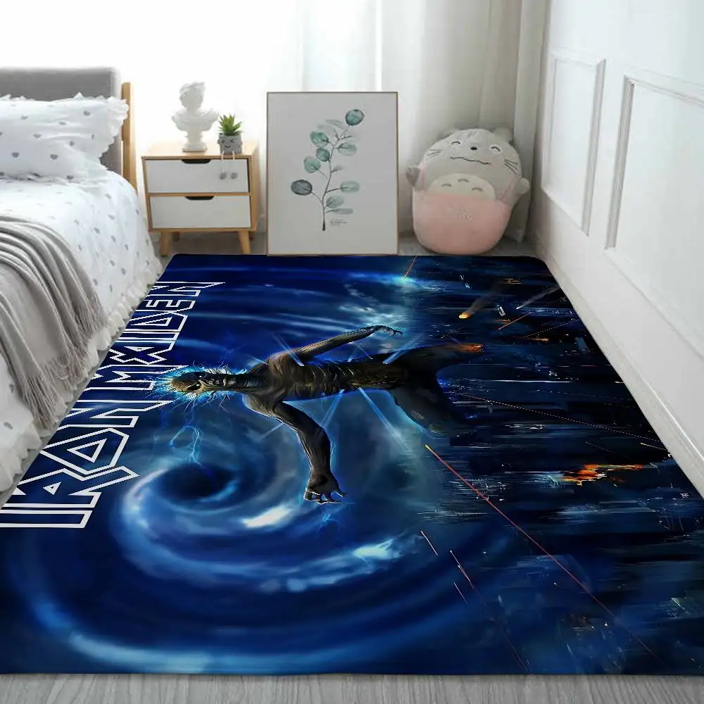 

Cool A-iron-m-maidenS Floor Mat Art Carpet Rug For Bedroom Living Room Sofa Home Doormat Decor,Large Kid Non-slip Floor Mat