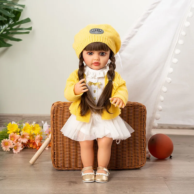 

New Reborn Doll Cute Girl Toy Full Enamel Washable Simulation Baby Doll Children's Toy Wholesale