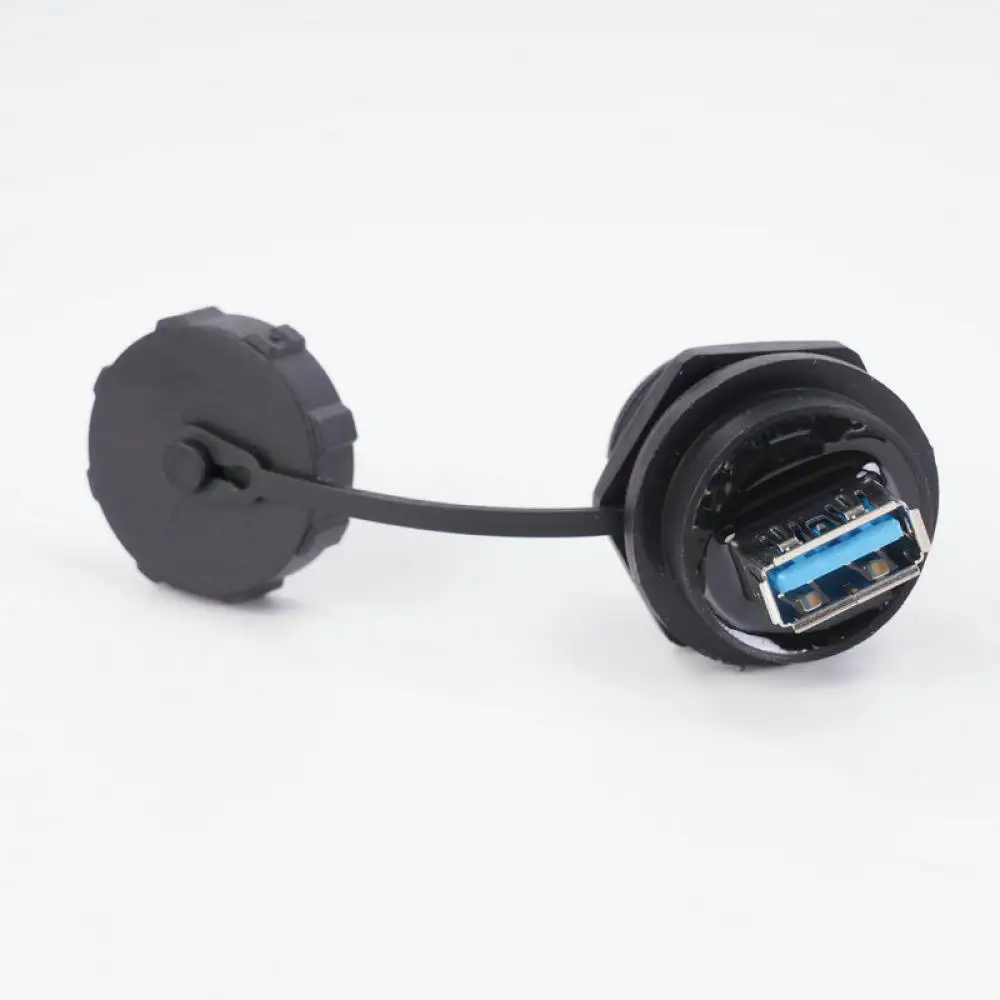 Waterproof USB 3 0 Connector Aviation Type Socket Female To Female Adapter Industrial Patching Solution High Speed Data