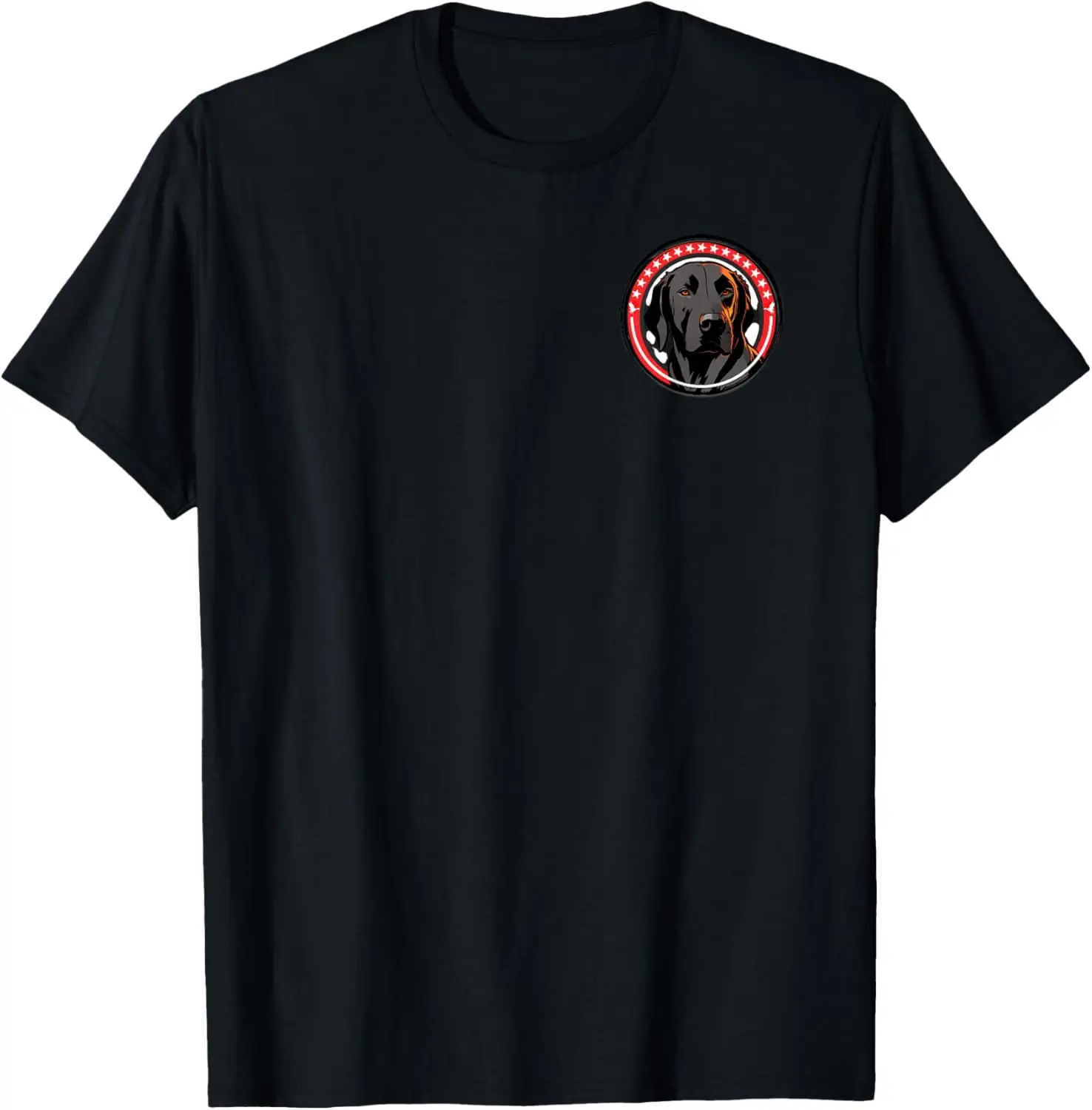 Camiseta con bandera americana de perro cazador de aves acuáticas de caza de pato Labrador