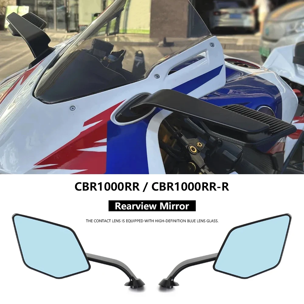 

For Honda CBR1000RR CBR1000RR-R CBR1000 RR RR-R 2025 Motorcycle Mirrors Modified Wind Wing Adjustable Rotating Rearview Mirror