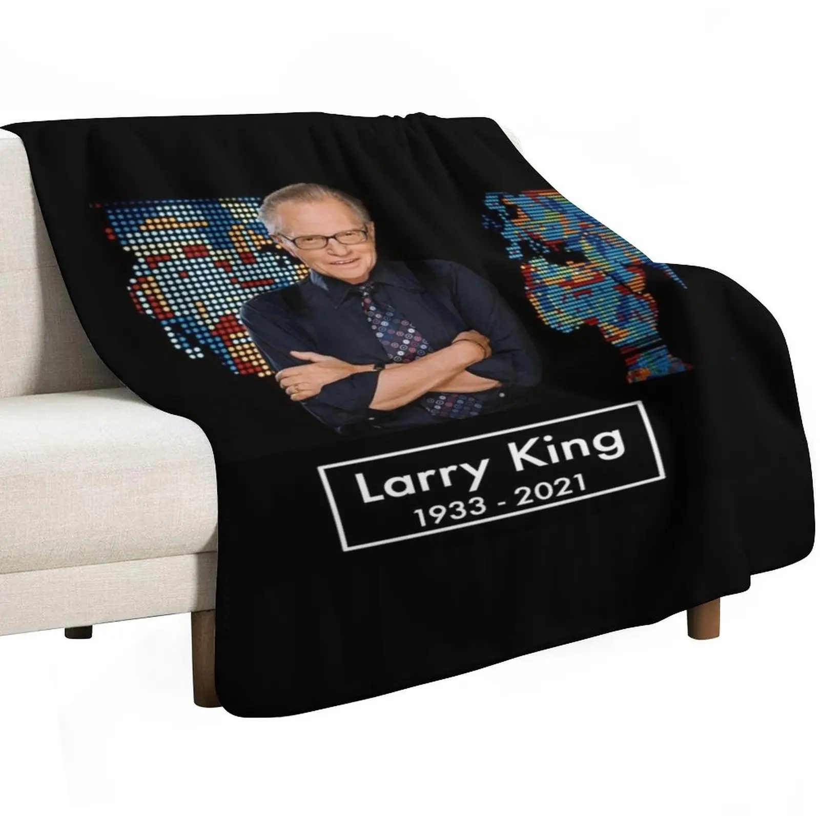 Larry King 1933 - 2021 Throw Blanket Weighted Soft Sofa Throw Flannel warm winter Hairy Blankets