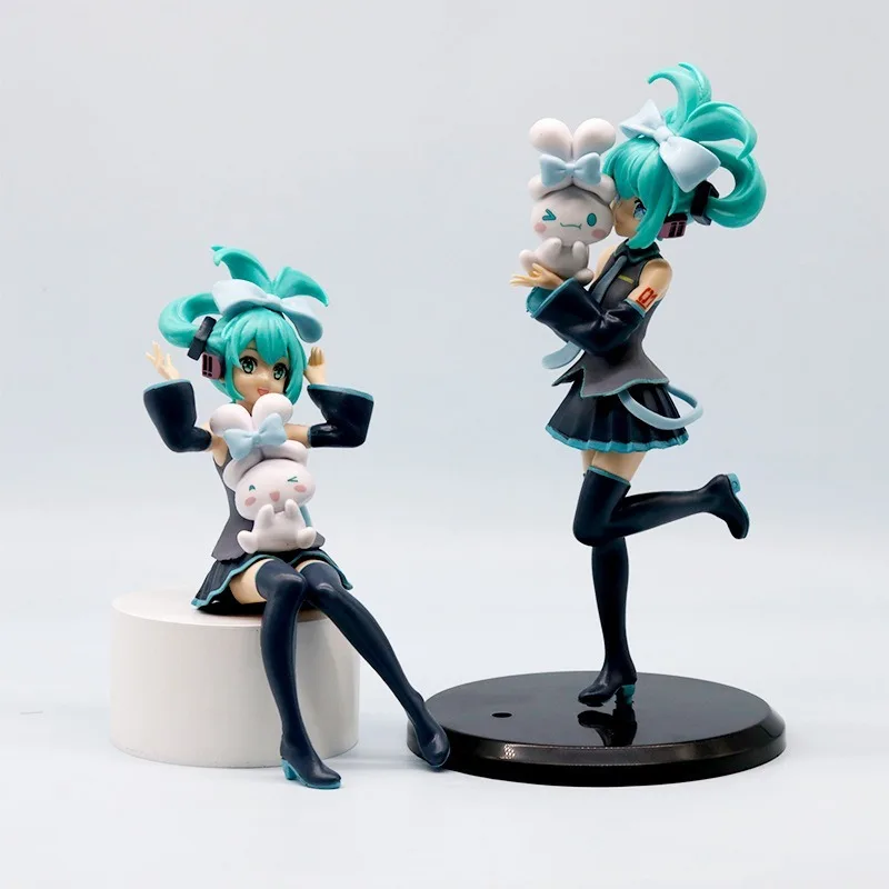 20cm Hatsune Miku Cinnamon Dog Anime Character Kawaii Action Figure PVC Statue Collection Model Doll Toy Desktop Ornaments