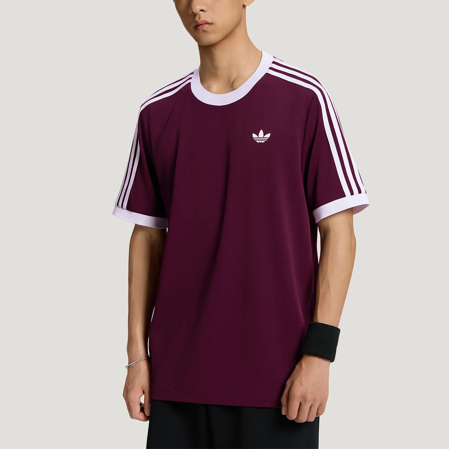 Adidas genuine clover men's retro round neck breathable short sleeved T-shirt LD6447