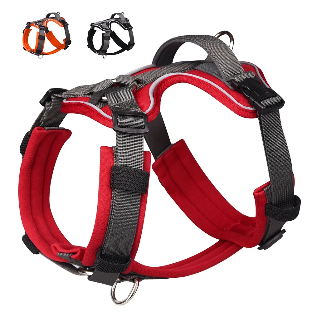 

No Pull Dog Harness Reflective Pet Harness Vest With Control Handle For Small Medium Large Dogs Walking Training Harnesses Pets
