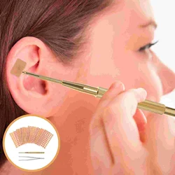 Auricular Stickers Point Treatment Ear Acupoint Acupressure Kit Disposable Acupuncture Care Supplies Metal Pvc Patches Massager