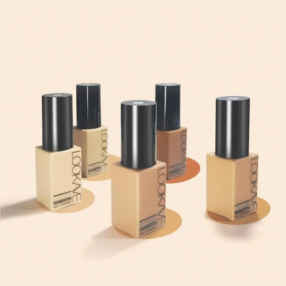 28ML Liquid Foundation Long Lasting Full Coverage Matte Moisturizing Eveness Dark Beige Concealer Cream Base Makeup Cosmetics