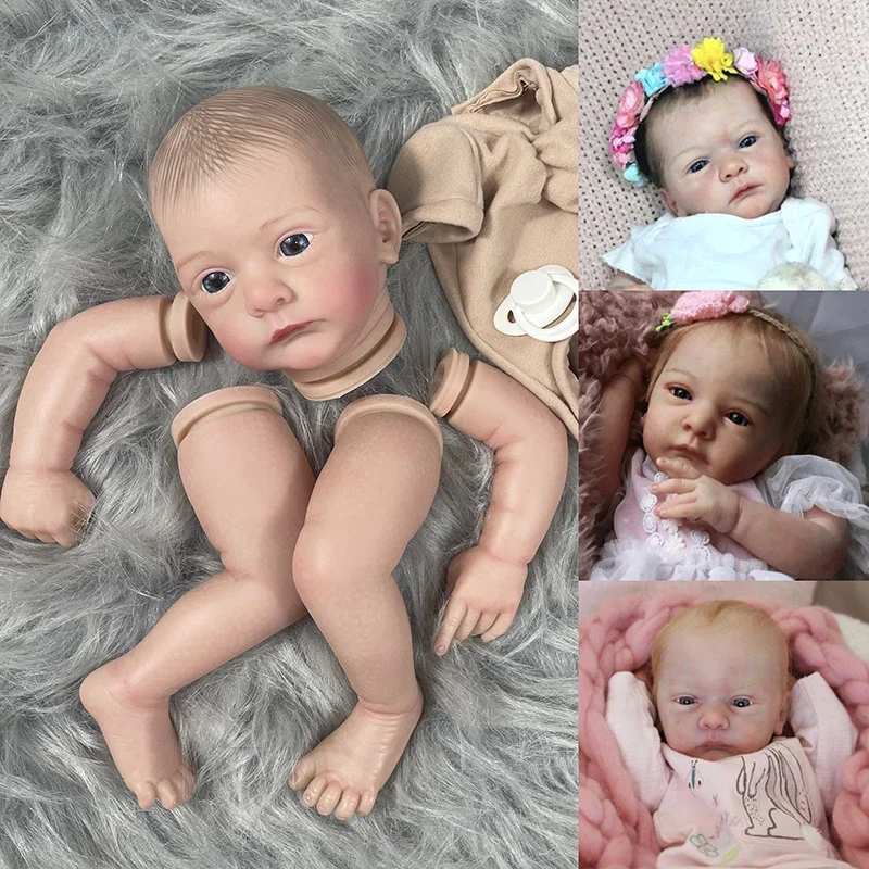 20Inch Malea Already Painted Reborn Doll Kit With Cloth Body DIY Mold Unassembled Handmade Reborn Doll Parts
